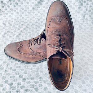 Johnston & Murphy Hollis Wingtip Nubuck Leather Lace Up Dress Shoe Men's Size 13